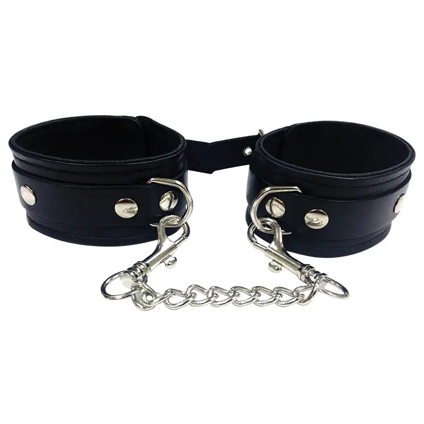 Rouge Group Leather Ankle Cuffs-Black My Store