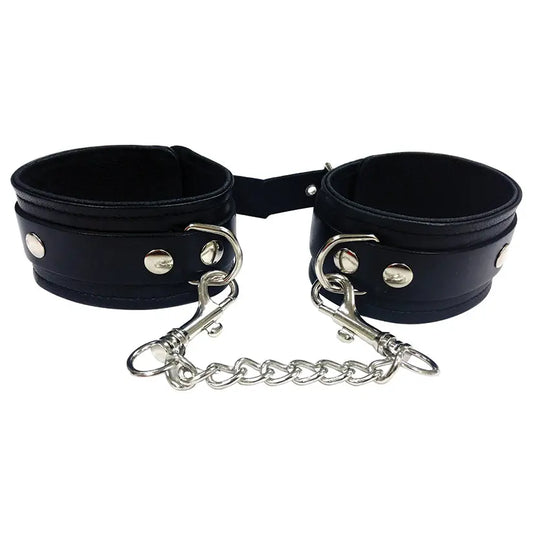 Rouge Group Leather Ankle Cuffs-Black My Store