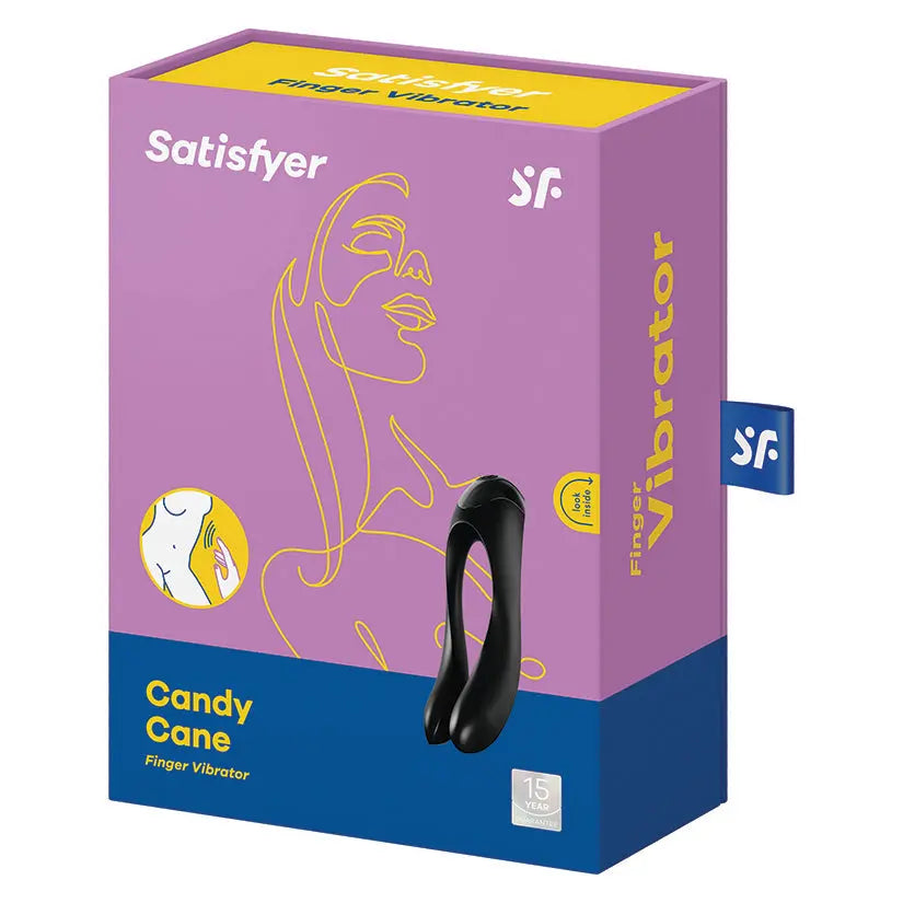 Satisfyer Candy Cane Finger Vibrator-Black My Store