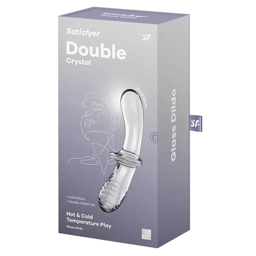 Satisfyer Double Crystal Glass Dildo-Clear My Store