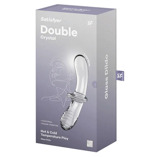 Satisfyer Double Crystal Glass Dildo-Clear My Store