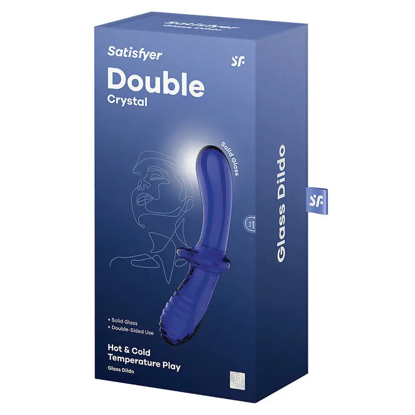 Satisfyer Double Crystal Glass Dildo-Blue My Store