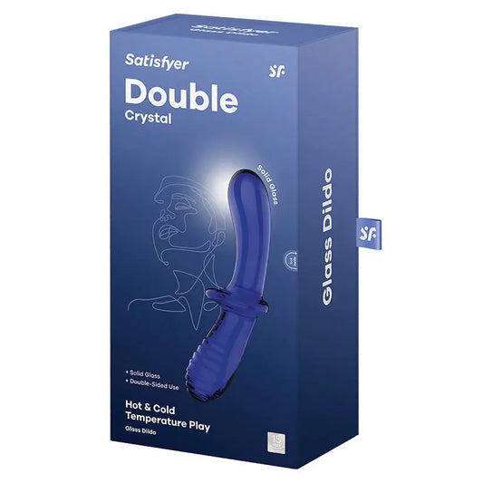 Satisfyer Double Crystal Glass Dildo-Blue My Store