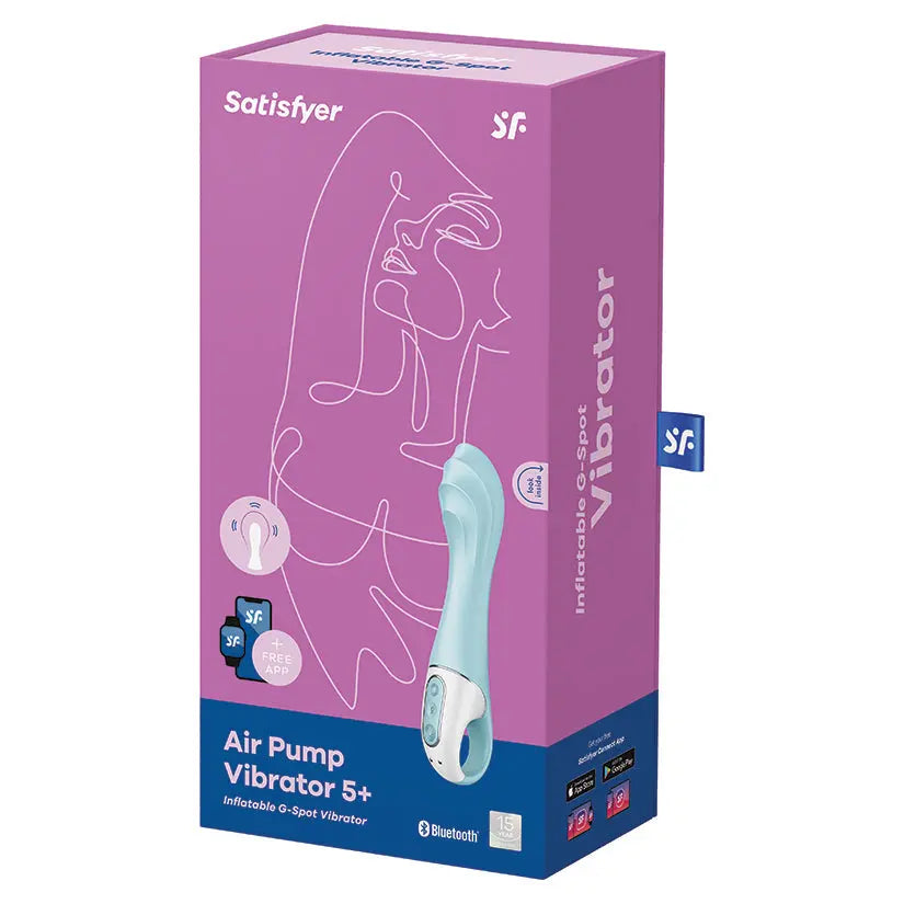 Satisfyer Air Pump Vibrator 5+-Blue My Store