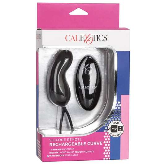 Remote Silicone Rechargeable Curve Bullet-Black My Store
