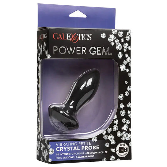 Power Gem Vibrating Petite Crystal Probe-Black My Store