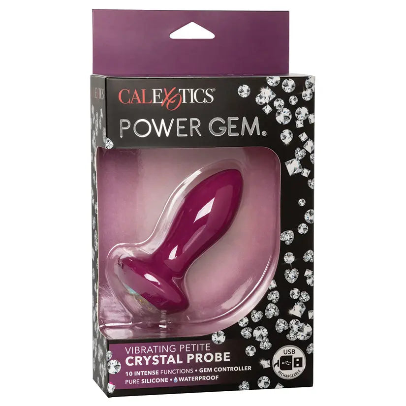 Power Gem Vibrating Petite Crystal Probe-Purple My Store