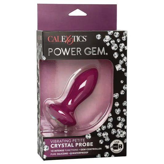 Power Gem Vibrating Petite Crystal Probe-Purple My Store