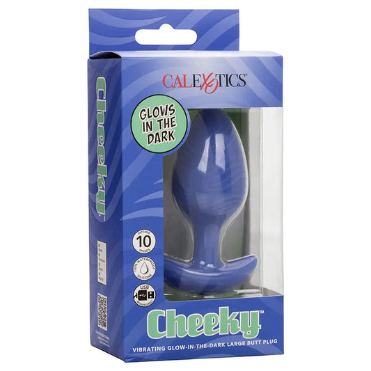Cheeky Vibrating Glow-In-The-Dark Large Butt Plug My Store