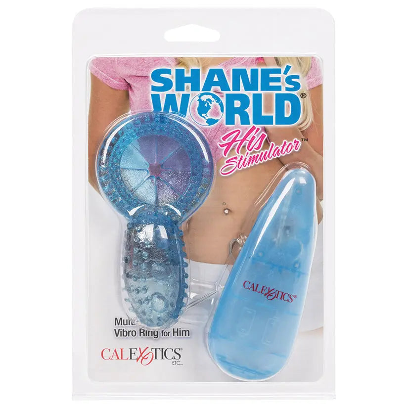 Shane's World His Vibrating Ring Stimulator-Blue My Store