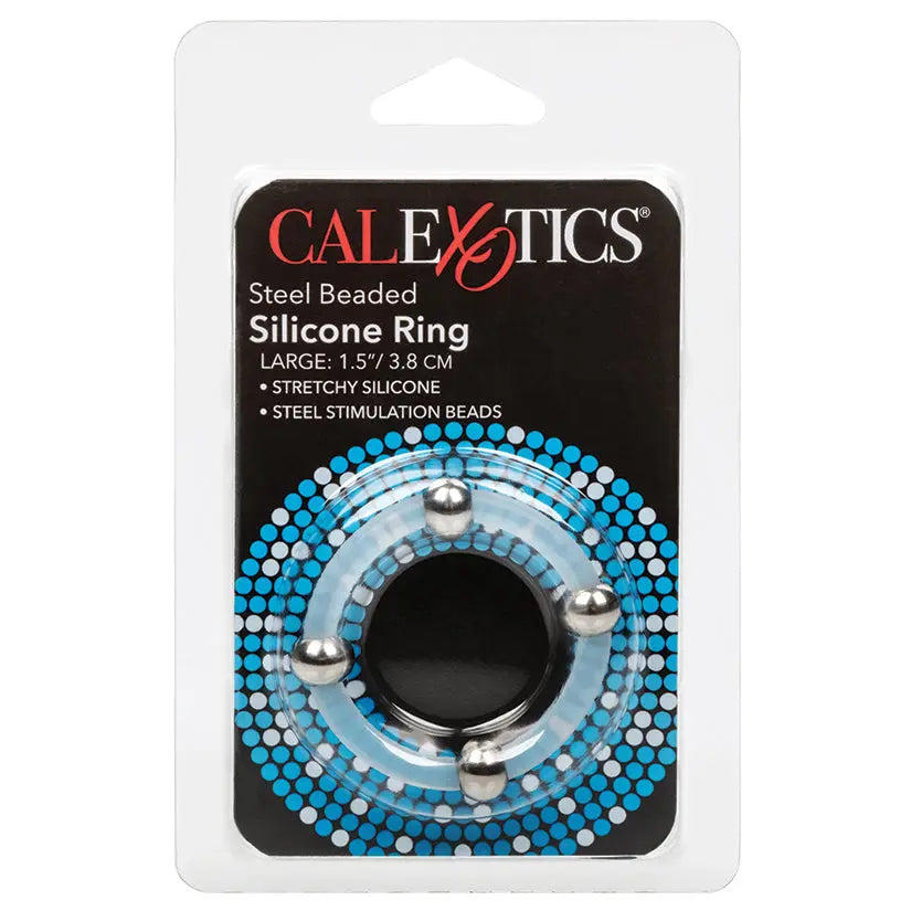 Steel Beaded Silicone Ring Large My Store