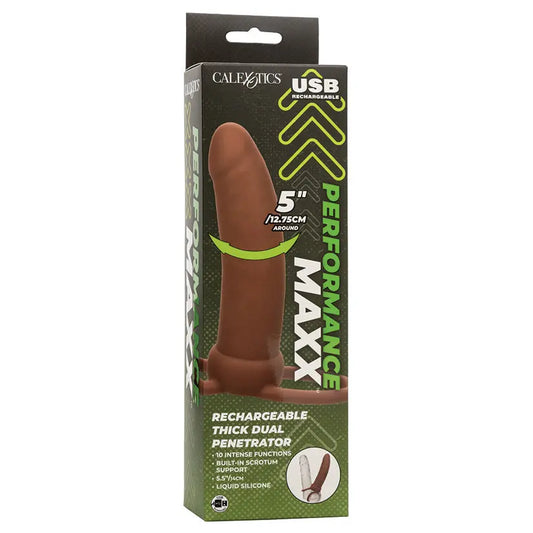 Performance Maxx Rechargeable Thick Dual Penetrator-Brown My Store