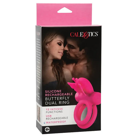 Silicone Rechargeable Butterfly Dual Ring My Store