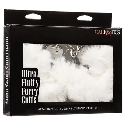 Ultra Fluffy Furry Cuffs-White My Store