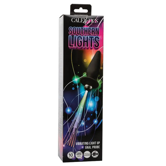 Southern Lights Vibrating Light Up Anal Probe-Black My Store