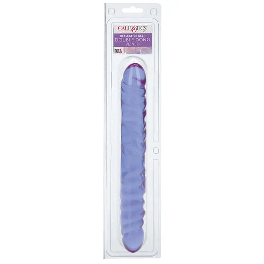 Reflective Gel Veined Double Dong-Purple 12 My Store