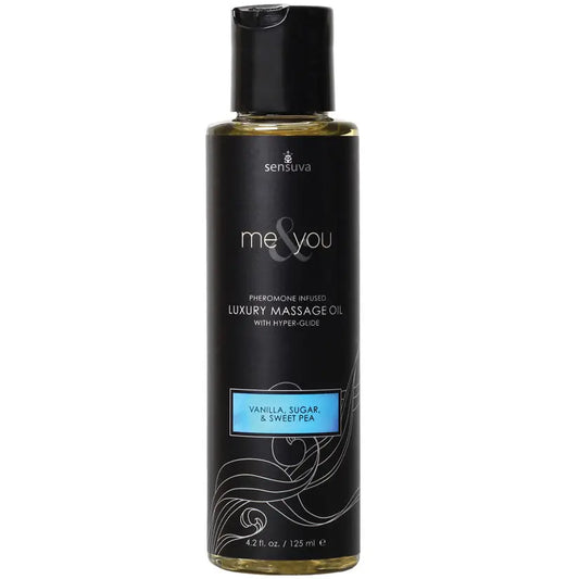 Sensuva Me & You Luxury Massage Oil-Vanilla Sugar/Sweet Pea 4.2oz My Store