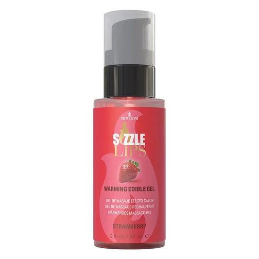 Sensuva Sizzle Lips Warming Gel-Strawberry 2oz My Store