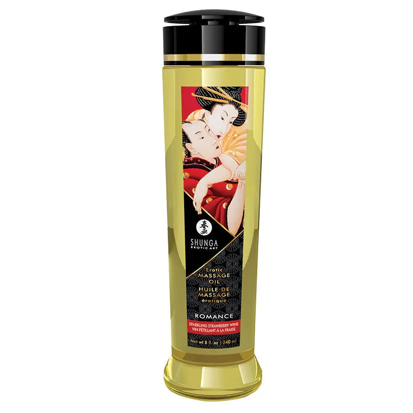 Shunga Erotic Massage Oil Romance-Sparkling Strawberry Wine 8.5oz My Store