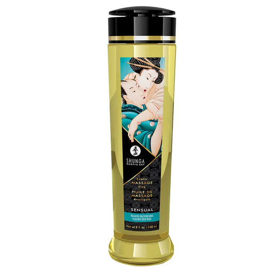 Shunga Erotic Massage Oil-Island Blossoms 8oz My Store