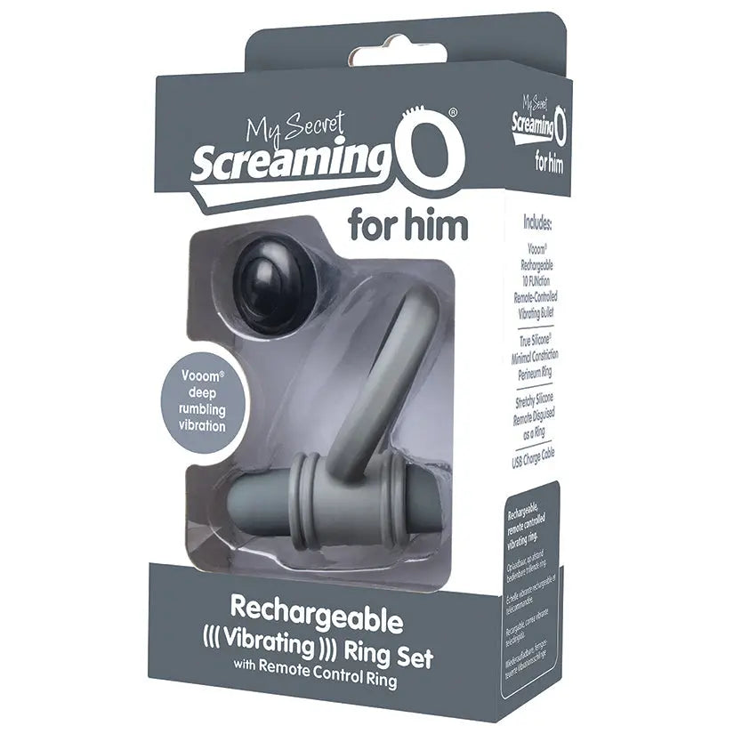 Screaming O My Secret Bullet and Ring for Him-Grey My Store