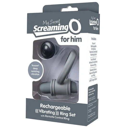 Screaming O My Secret Bullet and Ring for Him-Grey My Store
