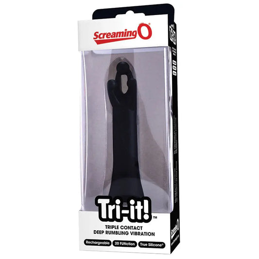 Screaming O Tri-It Triple Contact Vibe-Black My Store
