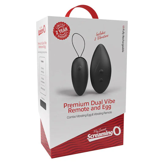Screaming O My Secret Premium Dual Vibe Remote and Egg-Black My Store