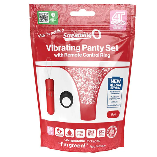 Screaming O My Secret 4T Panty Vibe-Red My Store