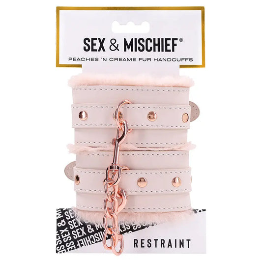 S&M Peaches Ôn CreaMe Fur Handcuffs My Store