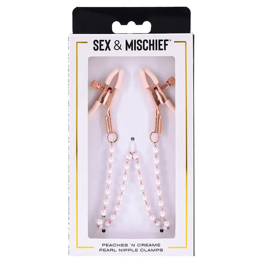 S&M Peaches Ôn CreaMe Pearl Nipple Clamps My Store