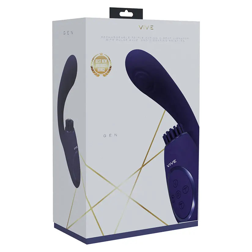 Vive Gen Triple G-Spot Vibrator with Pulse Wave-Purple My Store