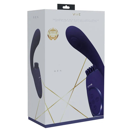 Vive Gen Triple G-Spot Vibrator with Pulse Wave-Purple My Store