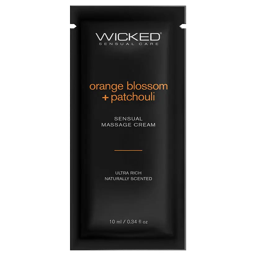 Wicked Sensual Massage Cream-Orange Blossom + Patchouli Scented 10ml My Store