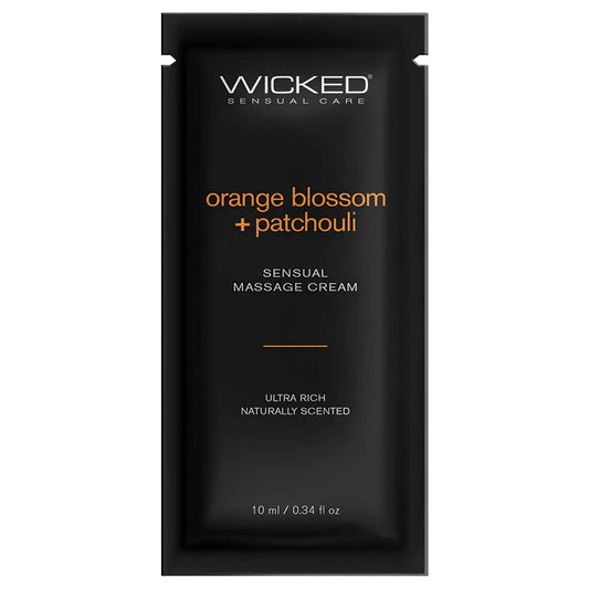 Wicked Sensual Massage Cream-Orange Blossom + Patchouli Scented 10ml My Store