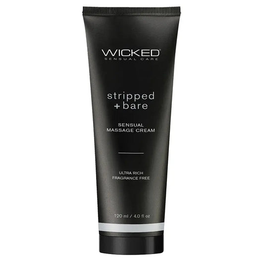 Wicked Sensual Massage Cream-Stripped + Bare Unscented 4oz My Store