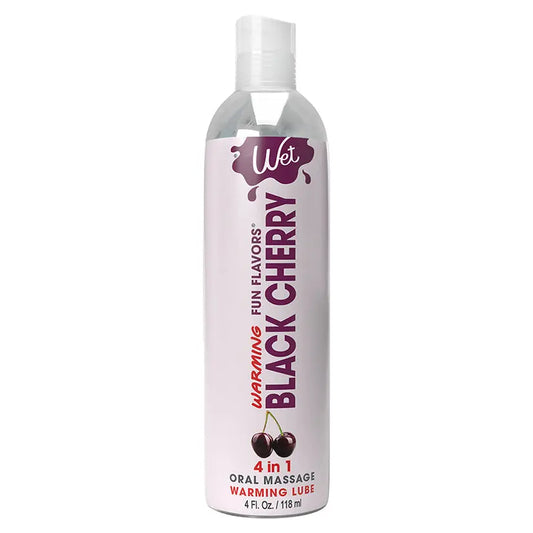Wet Warming Fun Flavors Black Cherry 4-In-1 Lubricant 4oz My Store