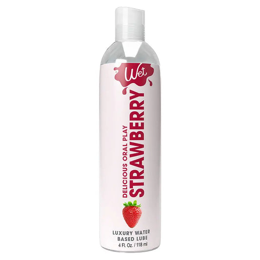 Wet Delicious Oral Play Strawberry Waterbased Flavored Lubricant 4oz My Store