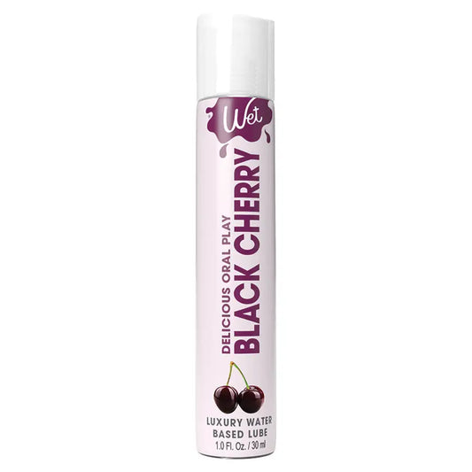 Wet Delicious Oral Play Black Cherry Waterbased Flavored Lubricant 1oz My Store