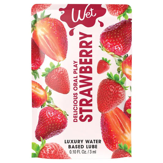 Wet Delicious Oral Play Strawberry Waterbased Flavored Lubricant 0.1oz My Store