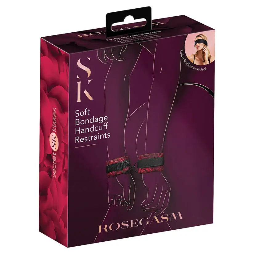 Secret Kisses Rosegasm Soft Bondage Handcuff Restraints My Store