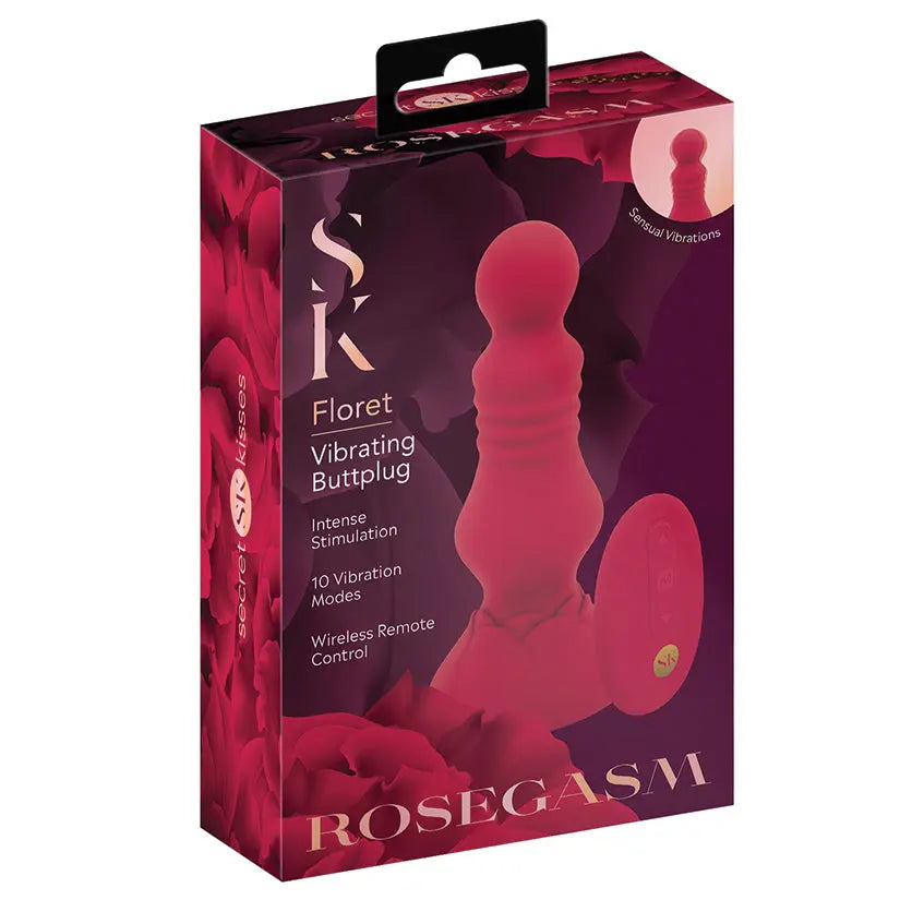 Secret Kisses Rosegasm Remote Control Thrusting Floret Butt Plug My Store