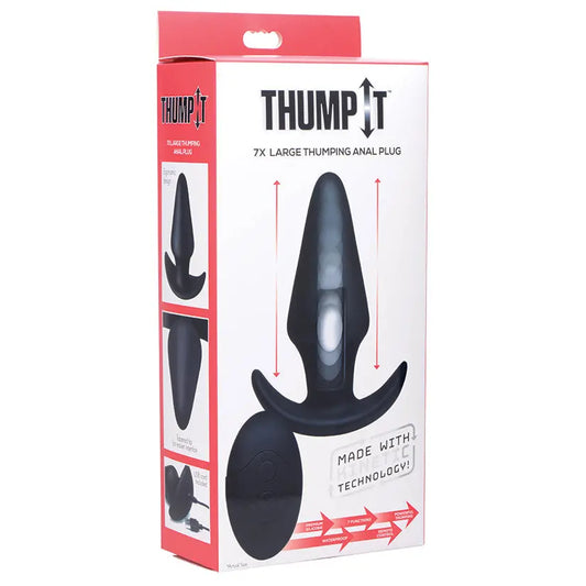 Thump-It Silicone Remote Control Butt Plug-Large Black My Store