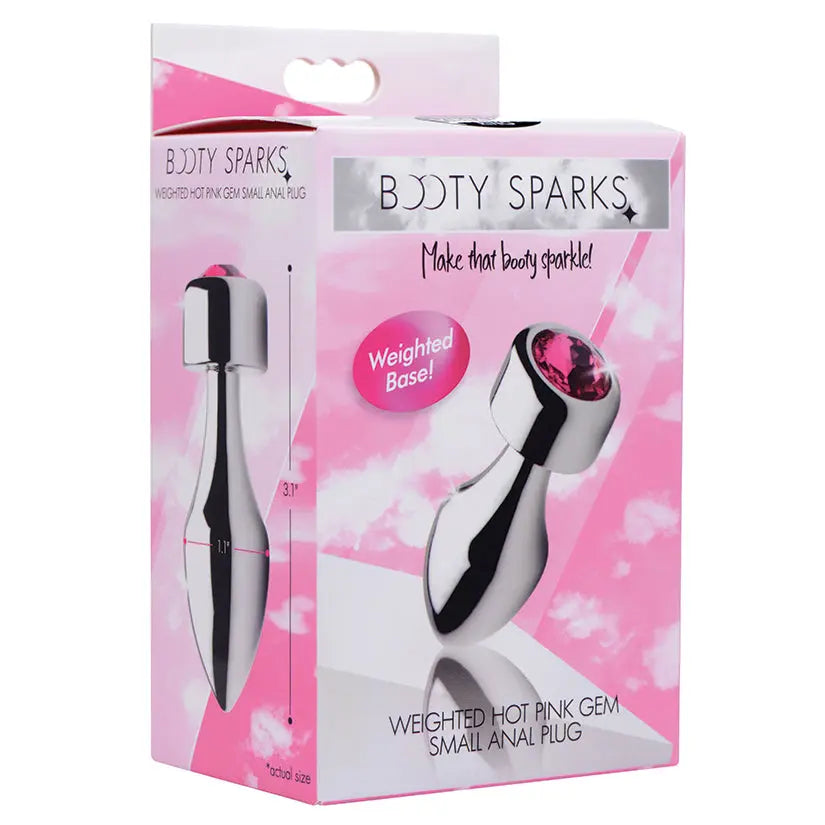 Booty Sparks Weighted Base Aluminum Plug Pink Gem-Small My Store