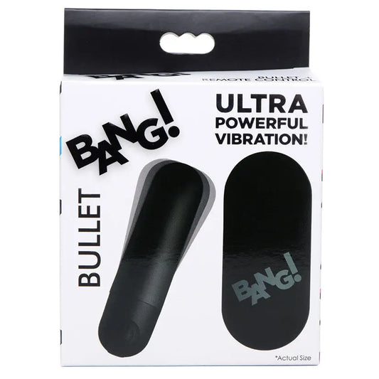Bang Vibrating Bullet with Remote Control-Black My Store