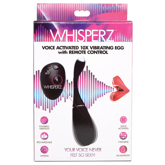 Whisperz Voice Activated 10X Vibrating Egg with Remote Control My Store