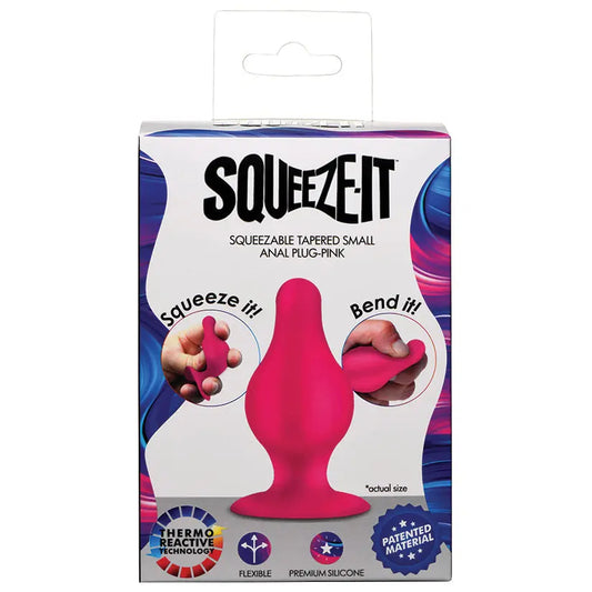 Squeeze-It Squeezeable Tapered Anal Plug Small-Pink My Store